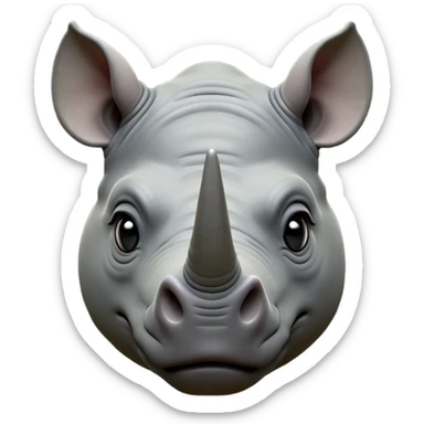 cinematic-noble-rhinoceros-portrait-emoji,-poised,-with-a-massive,-powerful-build-and-a-thick,-hide-of-slate-gray,-deep-set-soulful-piercing-eyes,-simplified-yet-sharp-and-sophisticated-features,-highly-detailed, with large black eyes, szoomed out showing houlders sticker