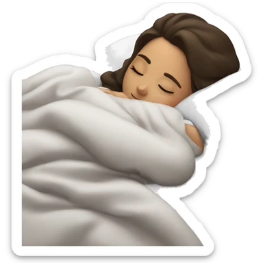 Brunette girl sleeping sticker
