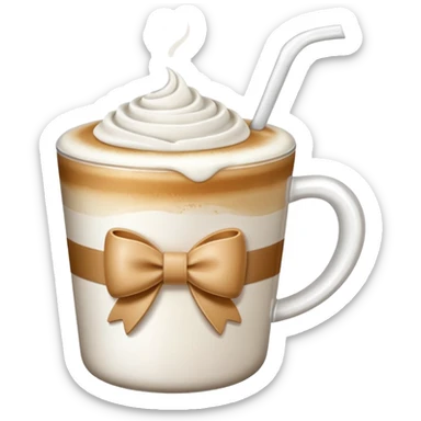 Ein  Latte einer Schleife oben drauf sticker