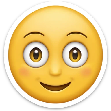emoji with alternating big and small eyes sticker