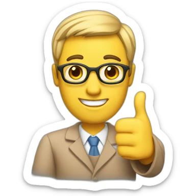 the teacher gives a thumbs up sticker