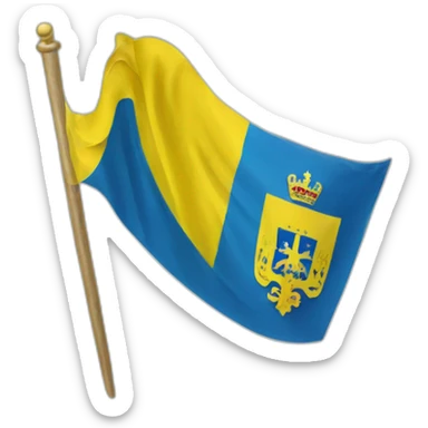 flag of Ukraine with coat of arms sticker