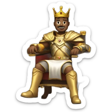 King with a controler sticker