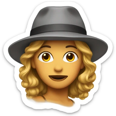 Debbie wearing a hat  sticker