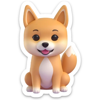 shiba inu skinny sticker