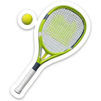 raquete de padel e uma bola sticker