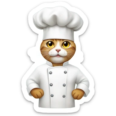 cat wit chef sticker