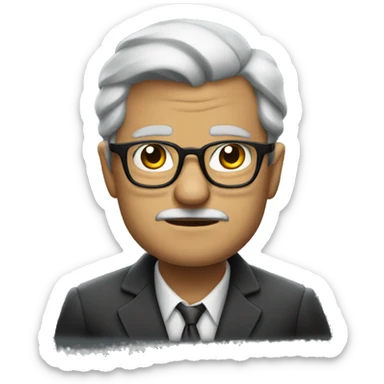 a rough mafia boss wearing glasses sticker