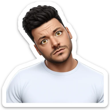 realistic portrait of a male sticker