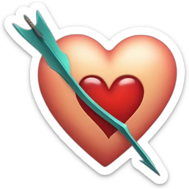  heart pierced by an arrow sticker