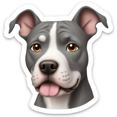 Gray Pitbull sticker