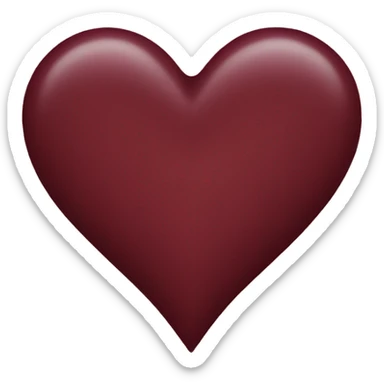 maroon heart sticker