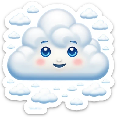 blue sky with clouds sticker