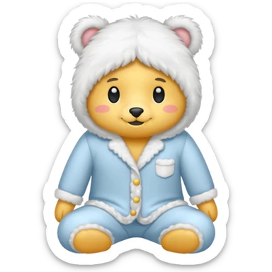 fluffy pyjamas sticker