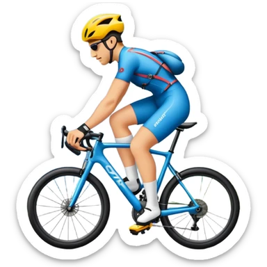 race bike climbing a pass in the alps sticker