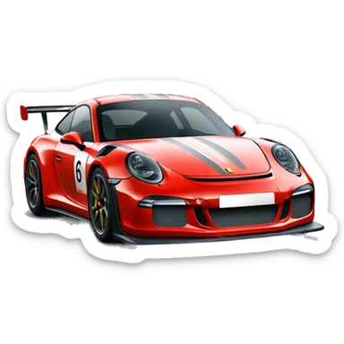 red porsche gt3r emoji sticker
