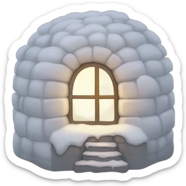 igloo in xmas hohoh sticker