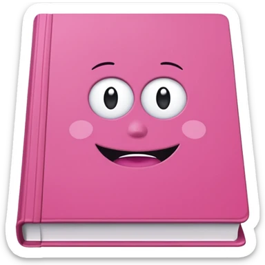 generate an ios genmoji of a pink book "IT ENDS WITH US"  sticker