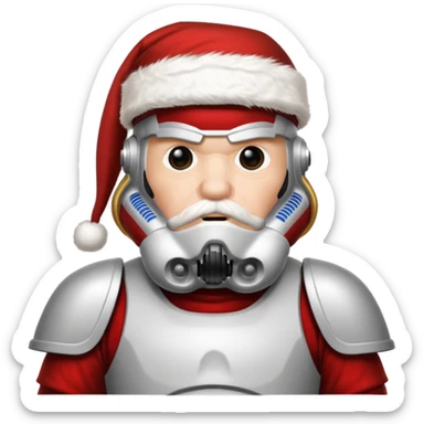 storm trooper santa sticker