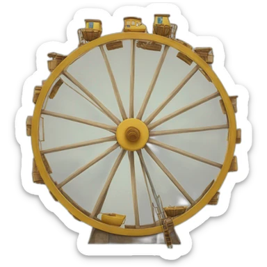 Chat sur une grande roue sticker