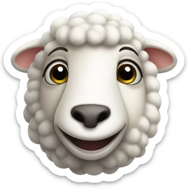 Happy sheep with the inscription „hype” sticker