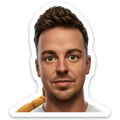 realistic portrait of a male sticker