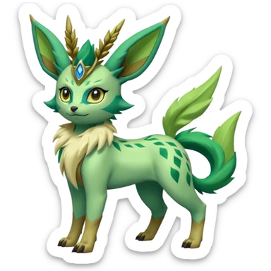 Vul-Amaura-Leafeon-Fakémon-Digimon-fusion (full body) sticker