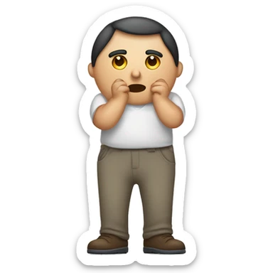 pantalón personificado triste con esposas en las manos sticker