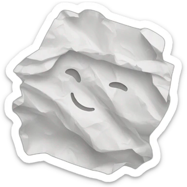 crumpled paper sticker