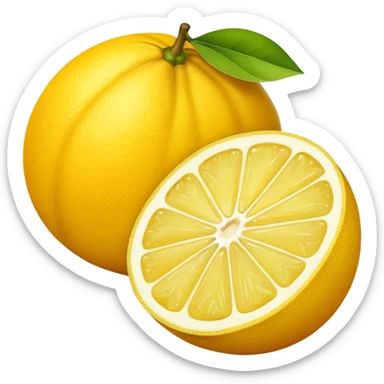 citron dont un a moitie coupe sticker