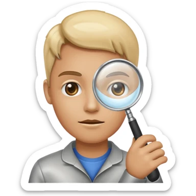 magnification glass arm sticker