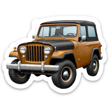 c101 jeepster commando without top with straight flat bonnet sticker