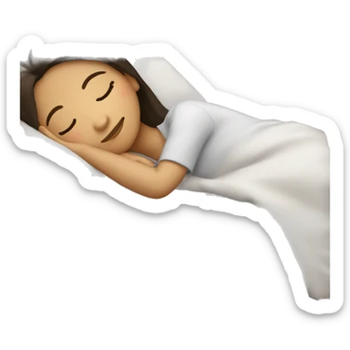 Brunette girl sleeping sticker