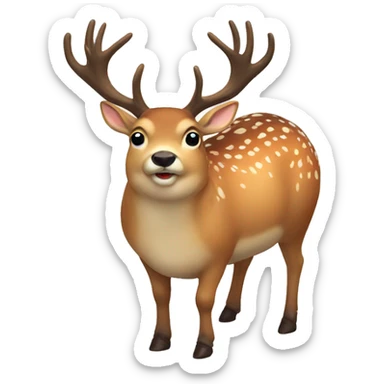 Really fat deer sticker