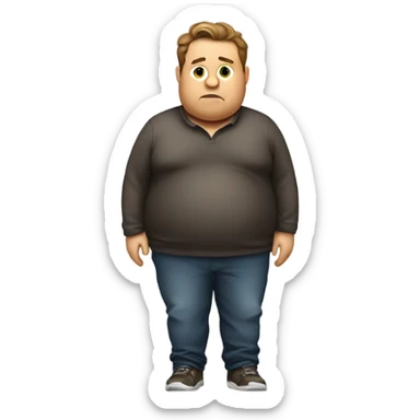 Obese Ryan reynolds standing sticker