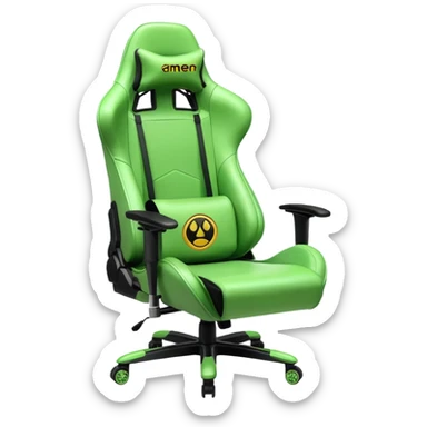 gamer seat green sticker