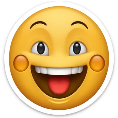 Crazy laughing emoji sticker