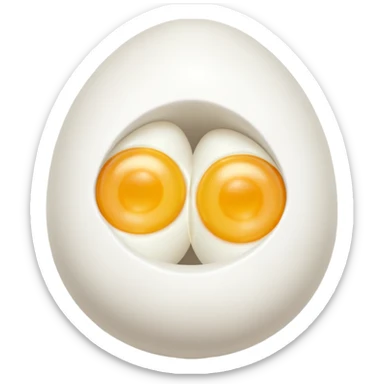 2 eggs rotated slightly- no yolk sticker