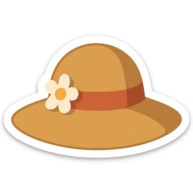 Flat design style Sophie hat sticker