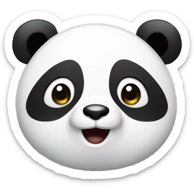 a panda that are thinking about something, head to look in the sky sticker