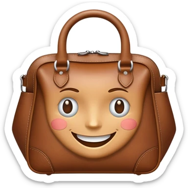bag with a face on it sticker