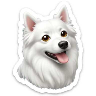 White Swedish Nordic Spitz sticker