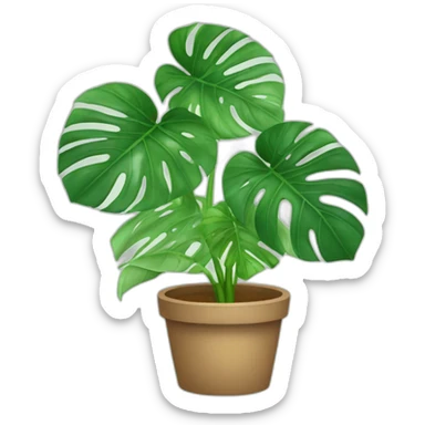 Monstera-plant sticker