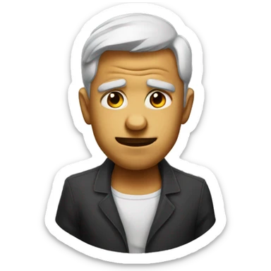 arrogant person with pretentious expression sticker