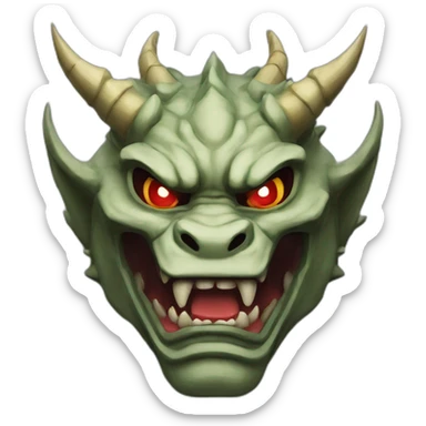 oni tenebre dragon japanese mask angry sticker