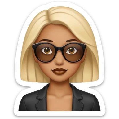 woman police wearing sun glasses sticker