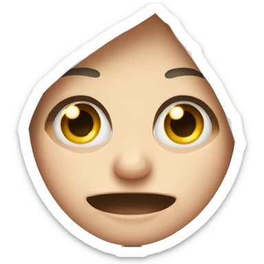 flushed eyes on no teeth smile but eyes are completely black sticker