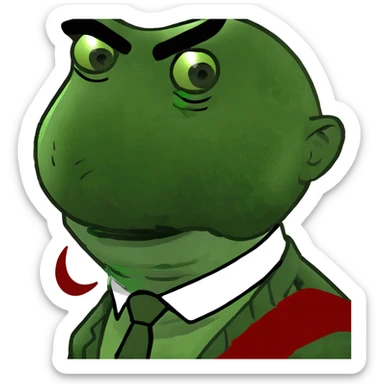 dress obama up like a blood gang member sticker