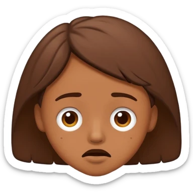 personita cansada o mareada, estilo doodle cute, persona de color  sticker