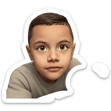 boy with brown eyes sticker